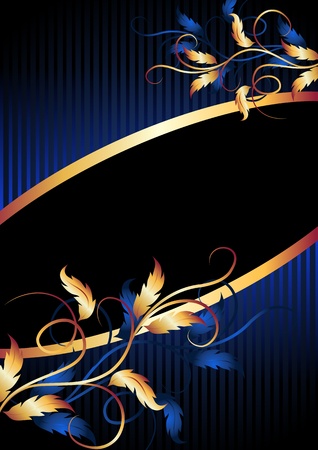 Background with golden ornament for various design artworkのイラスト素材
