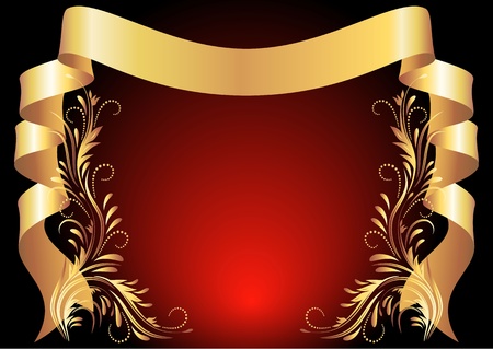 Background with golden ornament for various design artworkのイラスト素材