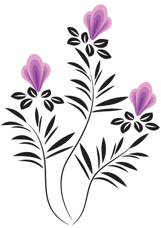 Decorative flowers ornament のイラスト素材