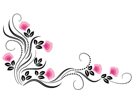 Decorative flowers ornament のイラスト素材