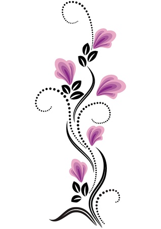 Decorative flowers ornament のイラスト素材