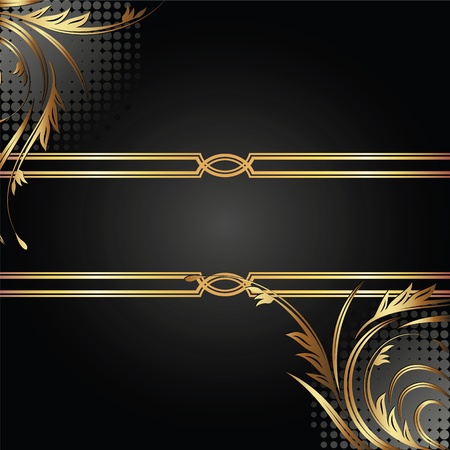 Background with golden ornament for various design artworkのイラスト素材