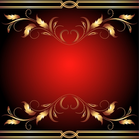 Background with golden ornament for various design artworkのイラスト素材