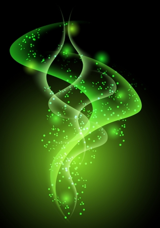 Green glowing background with smoke のイラスト素材