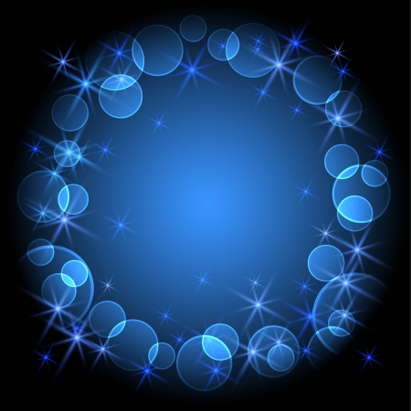 Background with glowing stars and bokeのイラスト素材