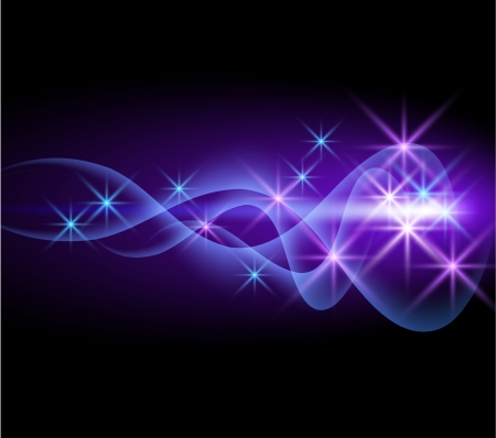 Glowing background with smoke and starsのイラスト素材