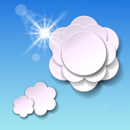 Information banner with speech bubbleのイラスト素材