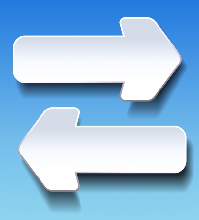 Information arrows in the blue backgroundのイラスト素材