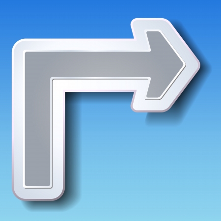 Corner arrow in the blue backgroundのイラスト素材