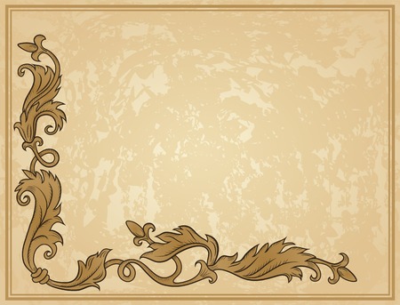 Vintage ornament frame in retro styleのイラスト素材