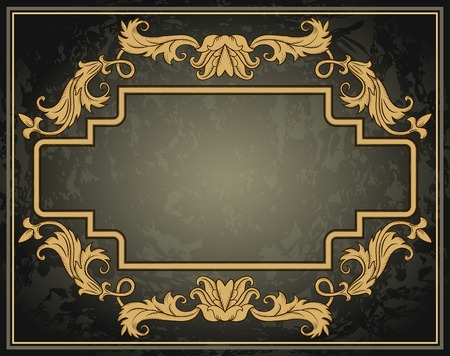 Vintage ornament frame in retro styleのイラスト素材