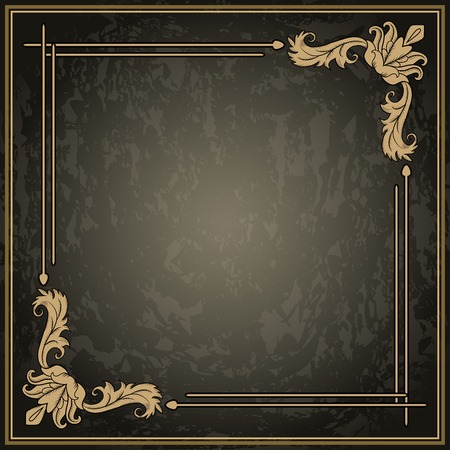 Vintage ornament frame in retro styleのイラスト素材