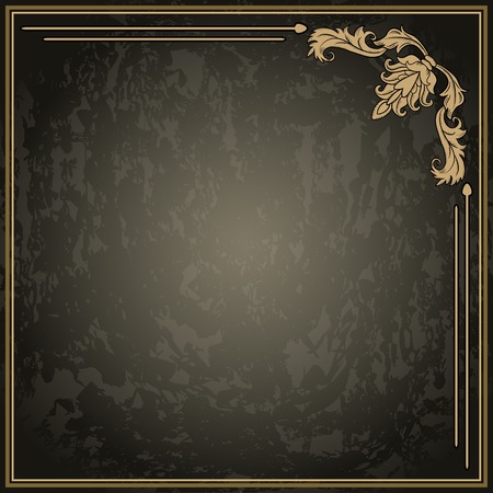 Vintage ornament frame in retro styleのイラスト素材