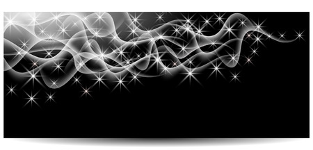 Magic glowing background with neon smoke, shining starsのイラスト素材