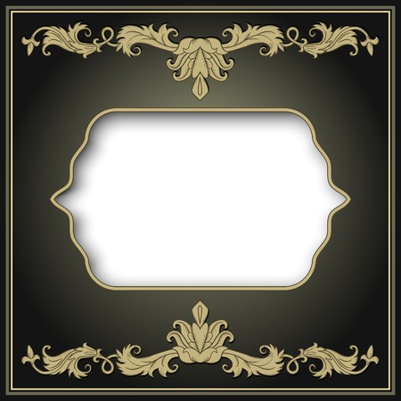 Vintage ornament frame in retro styleのイラスト素材