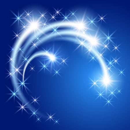 Glowing salute and firework with sparkle starsのイラスト素材