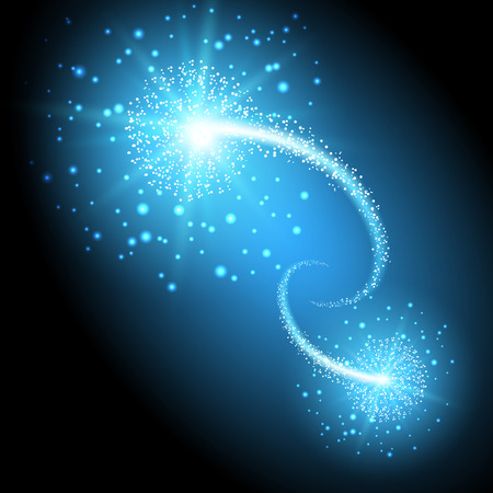 Glowing salute and firework with sparkle starsのイラスト素材