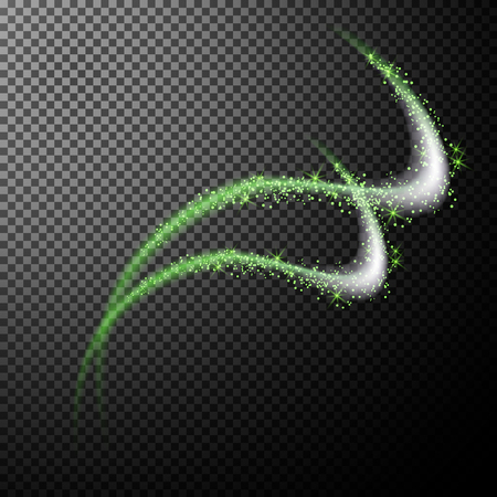 Glowing waves as design element isolated on special translucent backgroundのイラスト素材