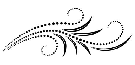 Decorative floral ornament for stencil isolated on whiteのイラスト素材