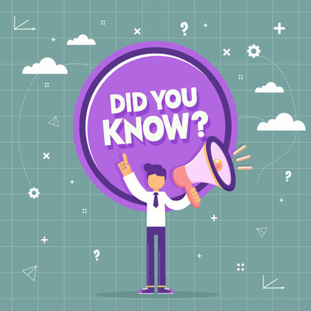 Did you know innovative facts question banner vectorのイラスト素材