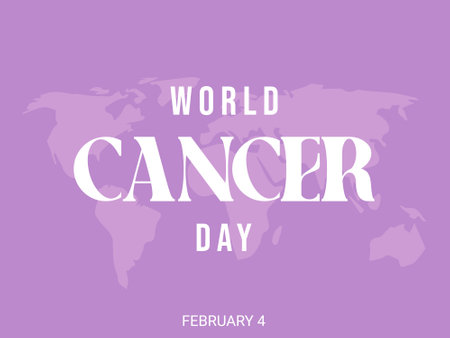 World cancer day flat vector illustrationのイラスト素材