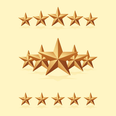 Rating Stars Collection Isolated Vector Illustration.のイラスト素材