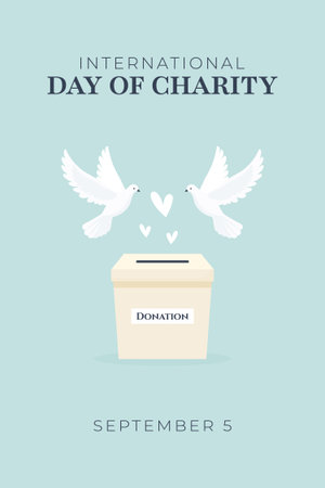 International Day of Charity September 5 Vector Illustration.のイラスト素材