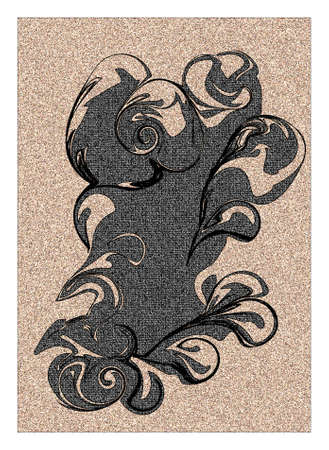 Delicate curls for the design of envelopes, postcards, banners, posters.の写真素材
