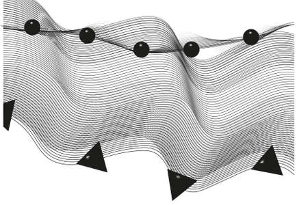Illustration for banners, posters, books flyersElegant curved linesの写真素材
