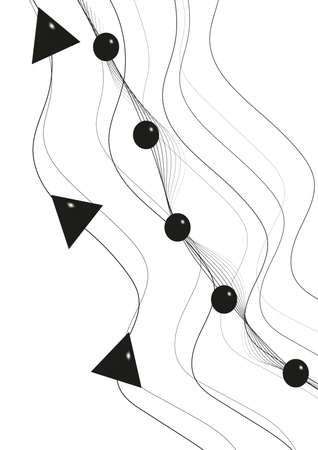 An elegant drawing with curved lines for design.Illustration for banners, posters, linen, clothing, websites, flyers.の写真素材