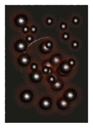 Trendy graphic design of dark circle in pixel