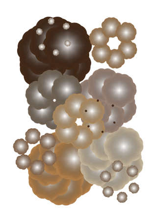 Modern design of pastel color flower on whiteの写真素材