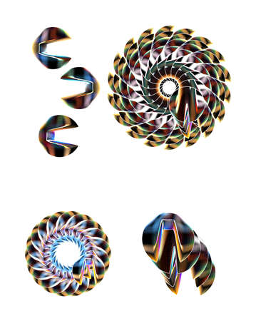 Bright cosmic abstract figures for design.の写真素材
