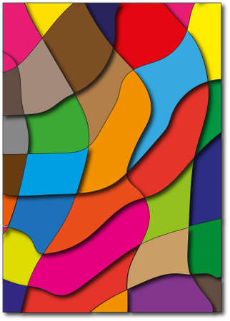 Abstract image of frames with the effect of cut paperの写真素材