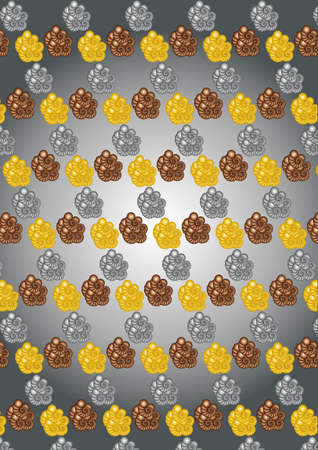 Modern stylish texture. Repeating abstract backgroundAbstract elegant pattern with multicolored figures for design.3Dの写真素材