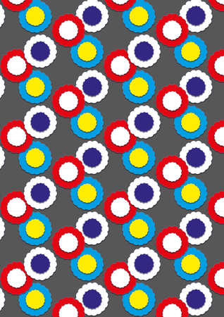 Multi-colored curved lines on a black background for design.Abstract Elegance Seamless pattern with floral backgroundの写真素材