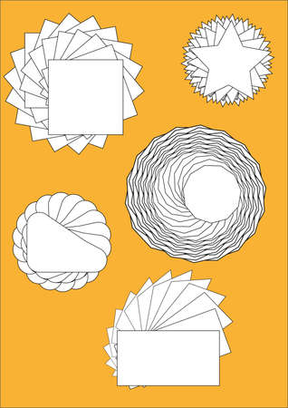 Abstract image of sticker sets for banners, websites.の写真素材