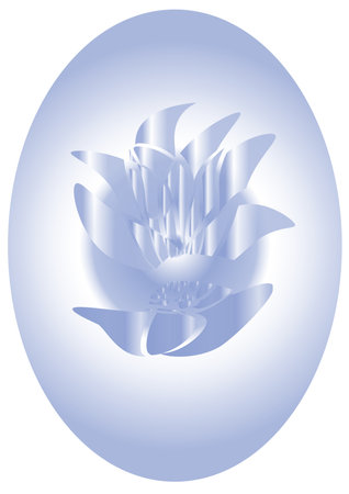flower of bluish cold steel for postcards, posters, bannersの写真素材