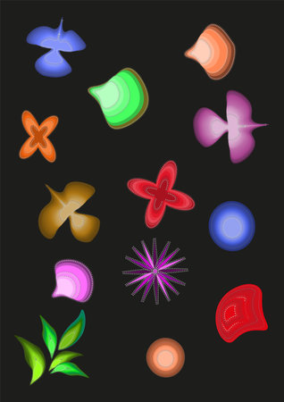 Abstract figures for the design of posters, envelopes, postcards, bannersの写真素材