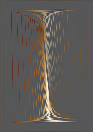 Abstract optical illusion of warped lines for the design of banners, posters, invitations, greetings, flyers, posters, websites, brochures.3D.の写真素材