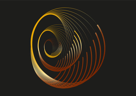 Abstract optical illusion of warped lines for the design of banners, posters, invitations, greetings, flyers, posters, websites, brochures.3D.の写真素材