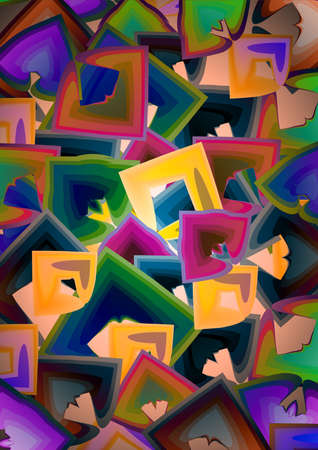Abstract image of multicolored brush strokes for design.の写真素材