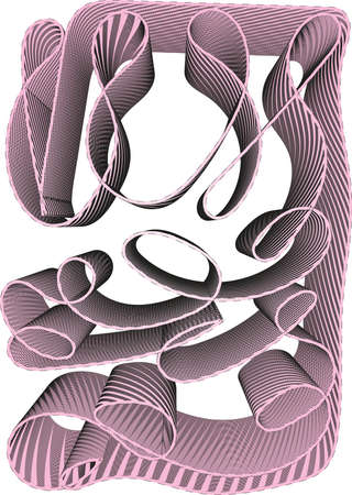 Abstract image of striped tape for the design of websites, posters, posters. 3dの写真素材