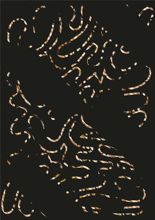 Abstract background with lines resembling a golden serpentine for design.の写真素材