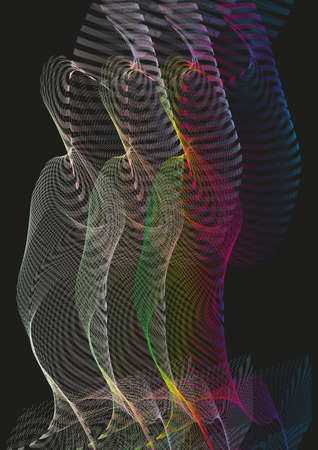 Abstract curved lines with gradients for designの写真素材