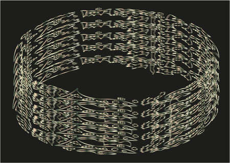 Abstract image of the bracelet, made by the author's brush and gradient.の写真素材