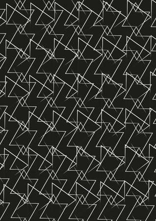 White bright lines, made with the help of the author's brush, located at an angle of a black background.の写真素材