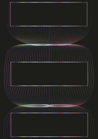 Rectangles for the introduction of text, pictures, with neon stroke, made using the author's...