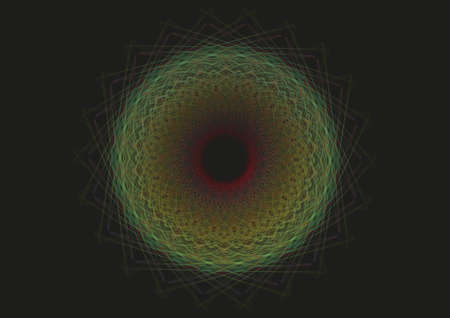 Thin curved lines, made with the help of the author's gradient, form a strange unusual figure.3D
