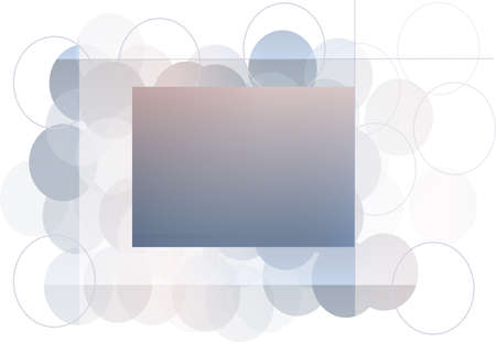 Abstract background with a rectangle in the center, made by the author's gradient, and with circles...